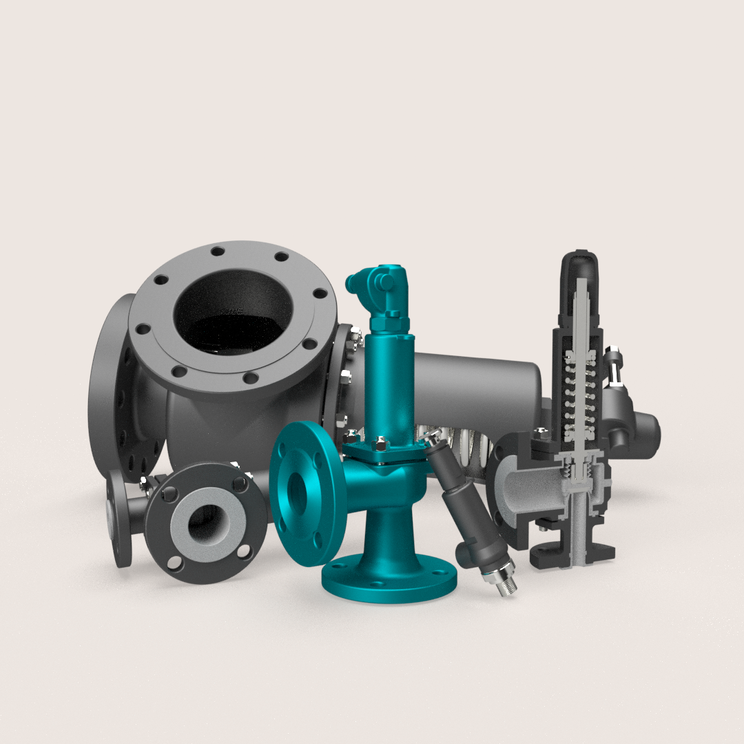 Flanged safety valves